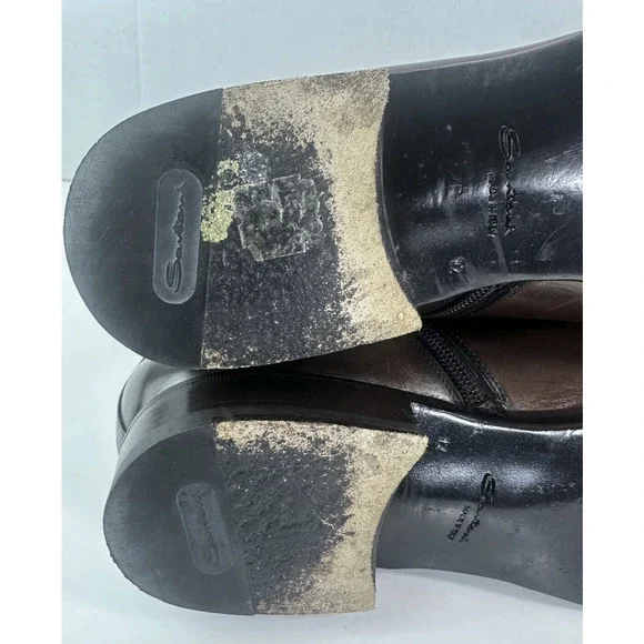 Santoni Monk Strap Boots Brown Leather Designer Dress Loafers Men's Size D 12 - Picture 13 of 16